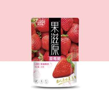 零食包装设计-果滋原草莓零食包装设计
